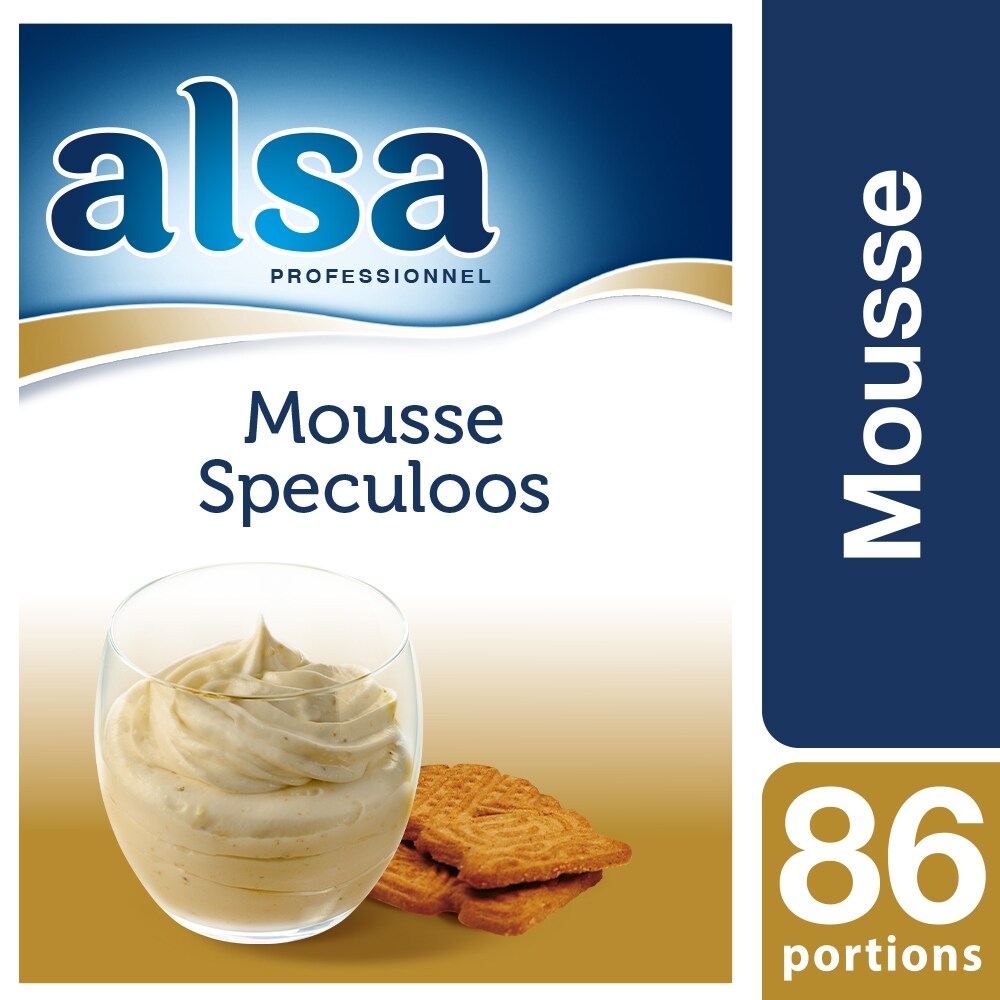 Mousse Speculoos 800g 86 portions - Faites de chaque jour un régal avec les desserts Alsa !